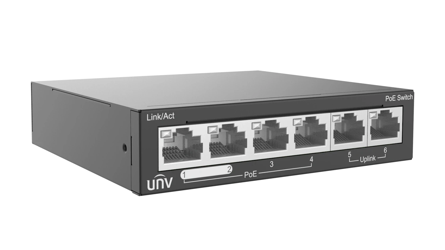Network Switch UNV POE NSW2020-6T-POE-IN 4 x 100Mbps POE +2 Uplink 100Mbps